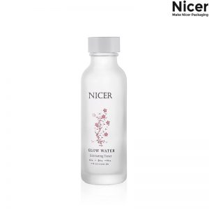 Wholesale 120ml empty cosmetic frosted glass toner bottle with matte white screw cap - Image 2