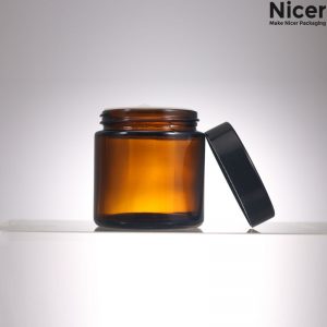 100g amber glass jar