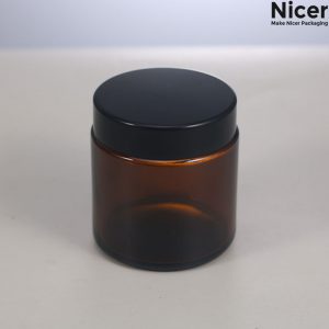 100g amber glass jar