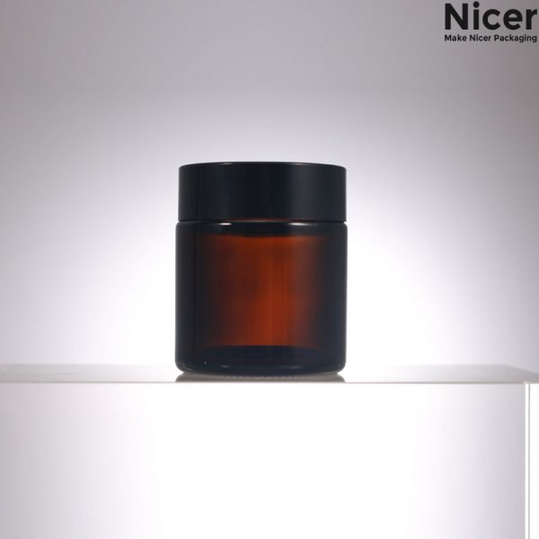 120g amber glass jar
