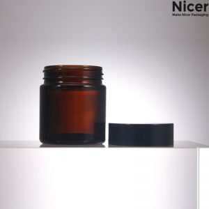120g amber glass jar