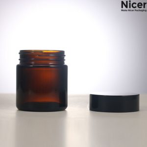 120g amber glass jar