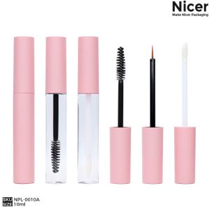 0ml PET Round-Shaped Mascara Tube, Eyelash Growth Serum & Lip Gloss Tube