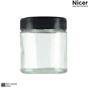 NPG-0250A-250g-Wide-mouth-glass-jar