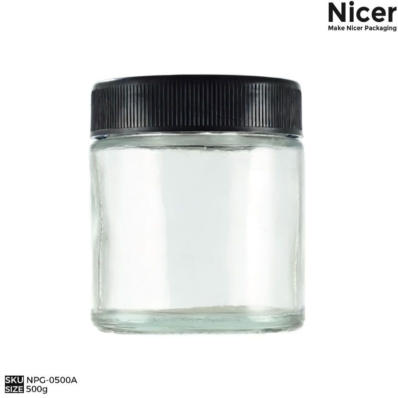 NPG-0500A-Wide-mouth-500g-glass-jar