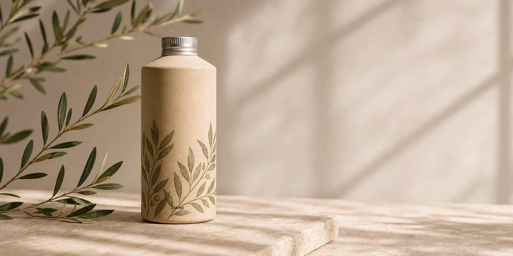 Custom printed smooth paper bottle